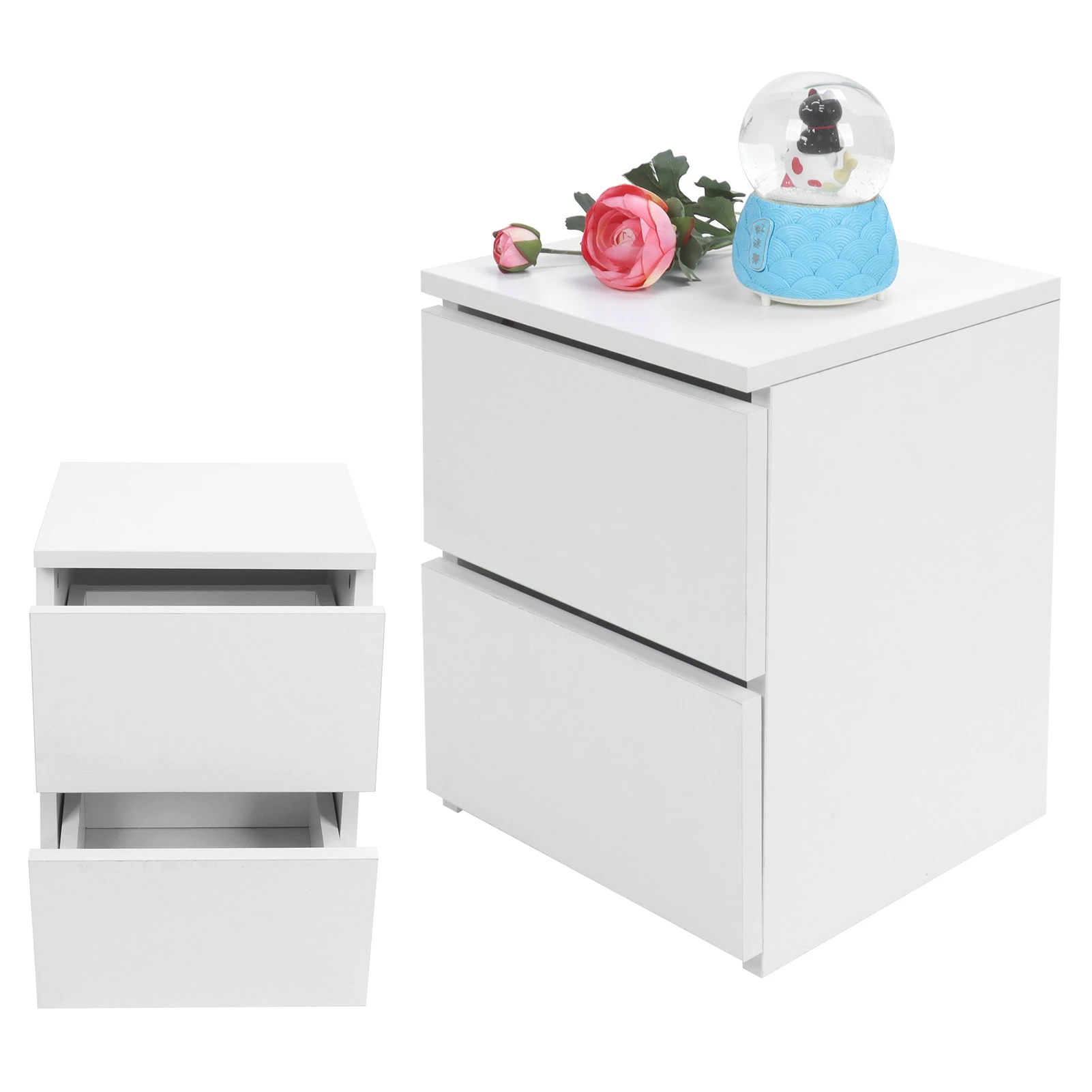 

Bedroom Furniture Bedside Cabinet Night Table Bedside Table with 2 Drawers Modern Night Stand Table for Home Bedroom Living Room