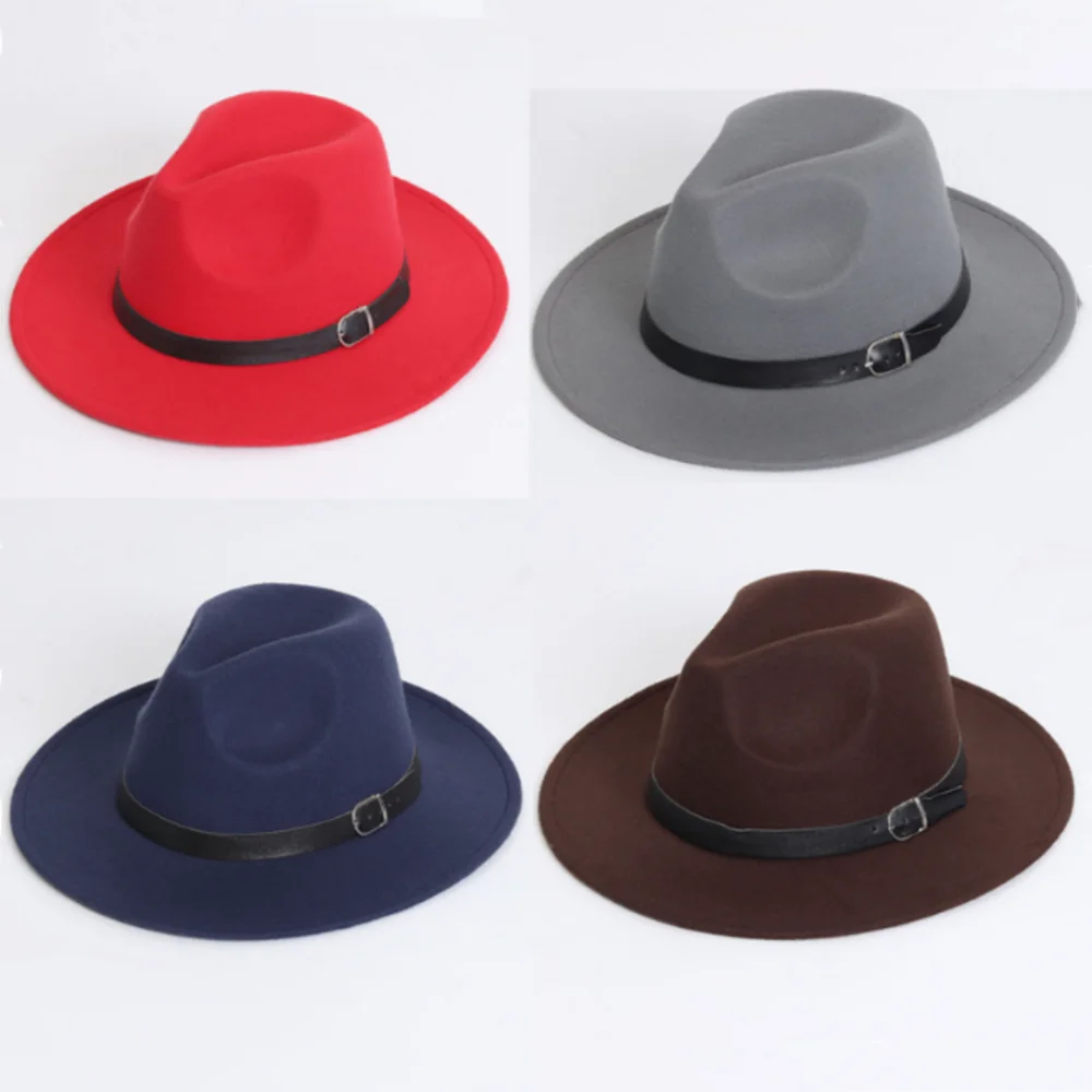 Vintage Fedora Hat British Retro Felt Jazz Hat Cowboy Hat Felt For Wedding Travel Business Gatherings