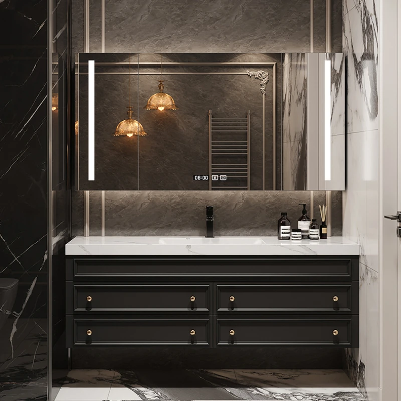 Luxury Organizer Vanity Bathroom Cabinet Sets Mirror Display Storage Cabinet Drawers Toilet Armoir Salle De Bain Home Furniture