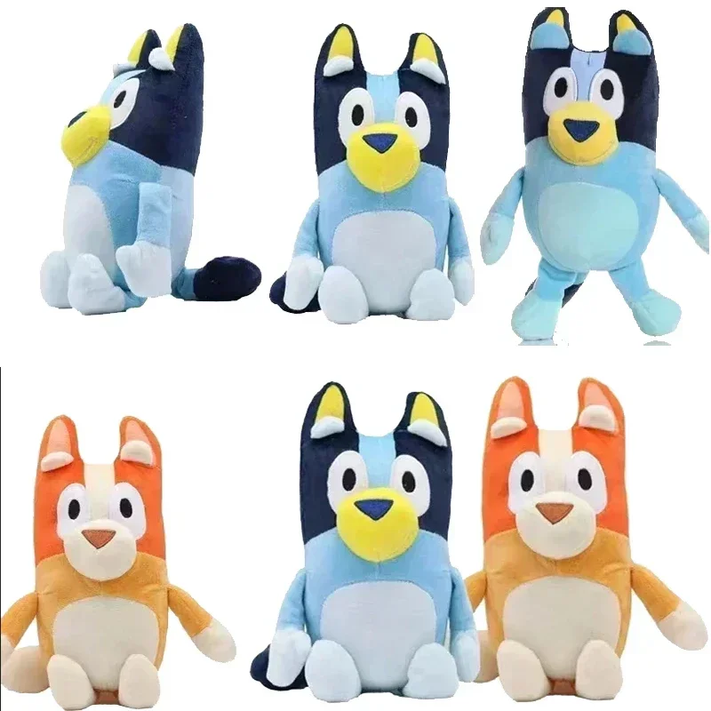 Blueyed Dog Bingo Family 17cm 28cm Plush Toy Cartoon Dog Soft Stuffed Animals Dolls Birthday Christmas Gifts Family Blue-y Bingo