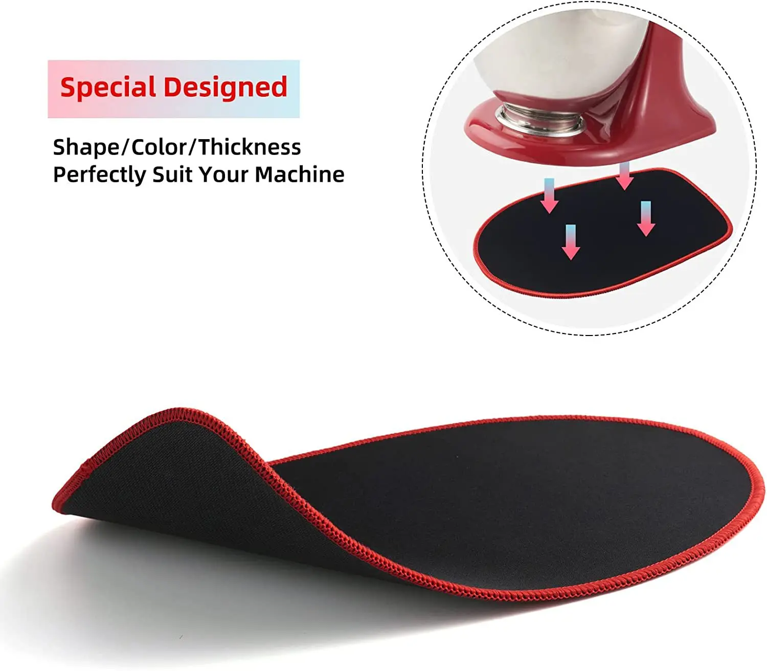 Rubber Mixer Mover Non-Slip Rolling Tray Mat Kitchen Accessories Sliding Appliance Mats Mixer Slider Mat For Countertop Kitchen