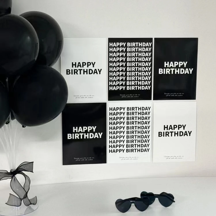 Happy Birthday Card Teddy Bear Baund Wall Stier Photo Prop INS New Arrival Festive Celebration Decoration