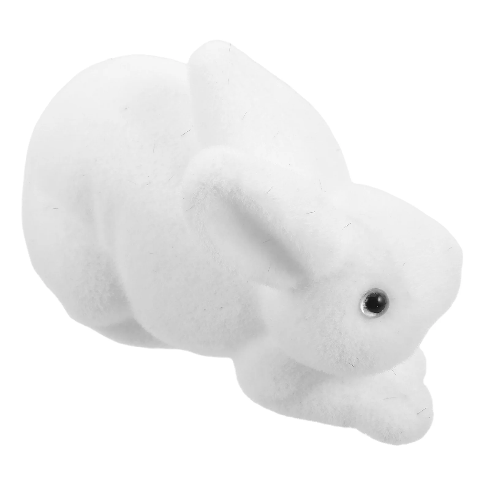 

Foam Easter Rabbit Miniature Adornment Small Bunny Craft Garden Statue Outdoor Lawn Patio Decor Realistic Flocking Moss