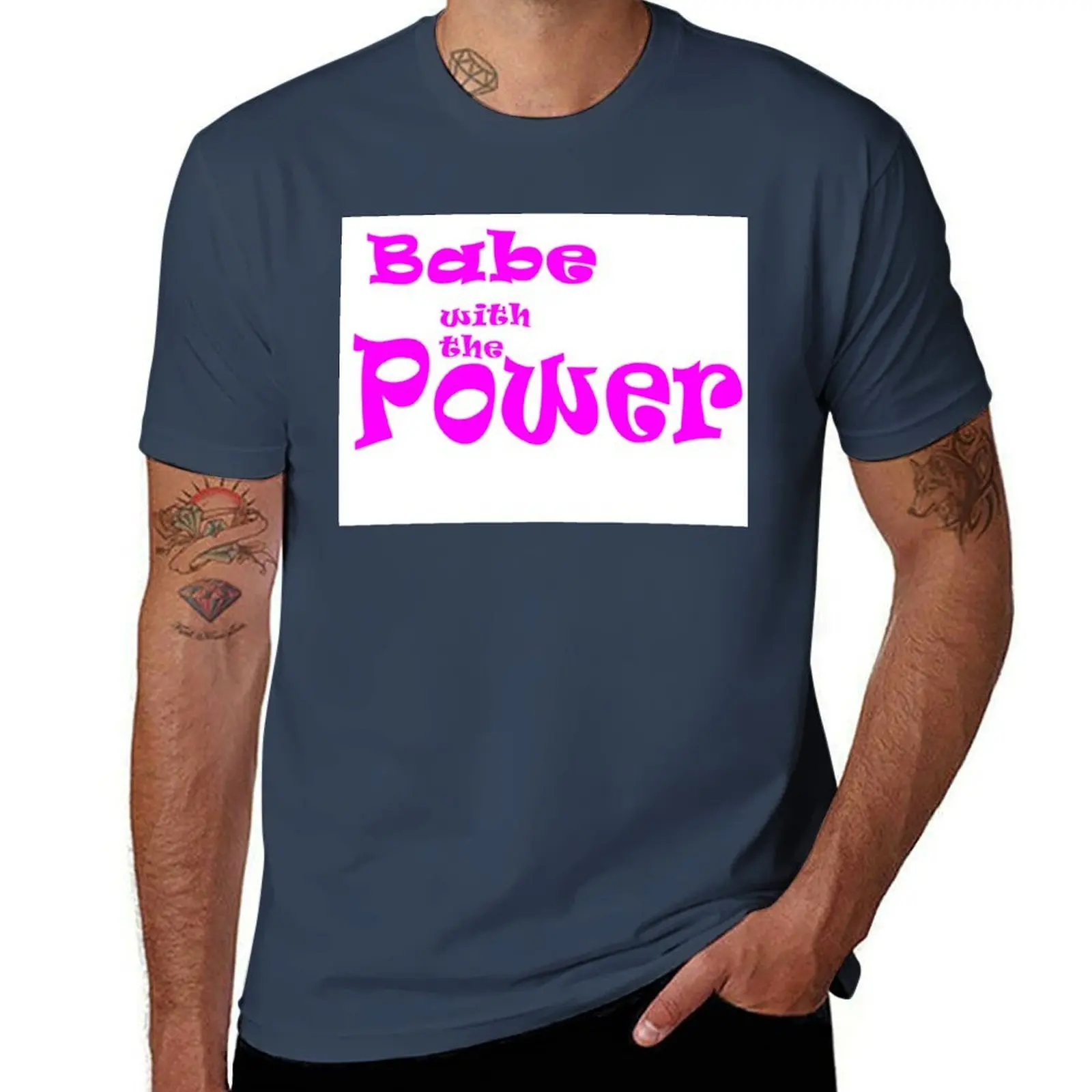 

Babe with The Power T-Shirt Casual Loose Fit Summer Tee Shirt