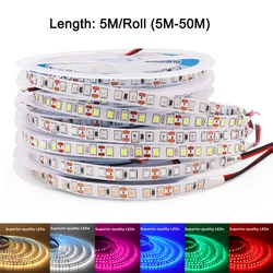 5M LED Lights Strip 12V 2835 SMD RGB LED Tape 60LEDs/m 120LEDs/m LED Strip Waterproof 10M 20M White Warm White Luces Led Rope