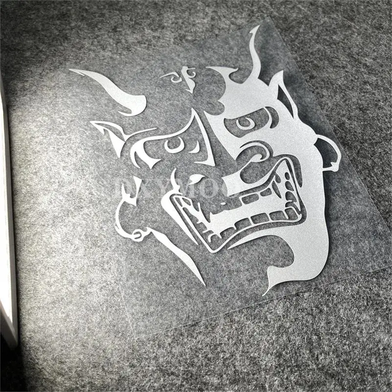 1 unidade de máscara Hannya tradicional de demônio, adesivo de vinil autoadesivo à prova d'água para decoração de carro, capacete de motocicleta e lap
