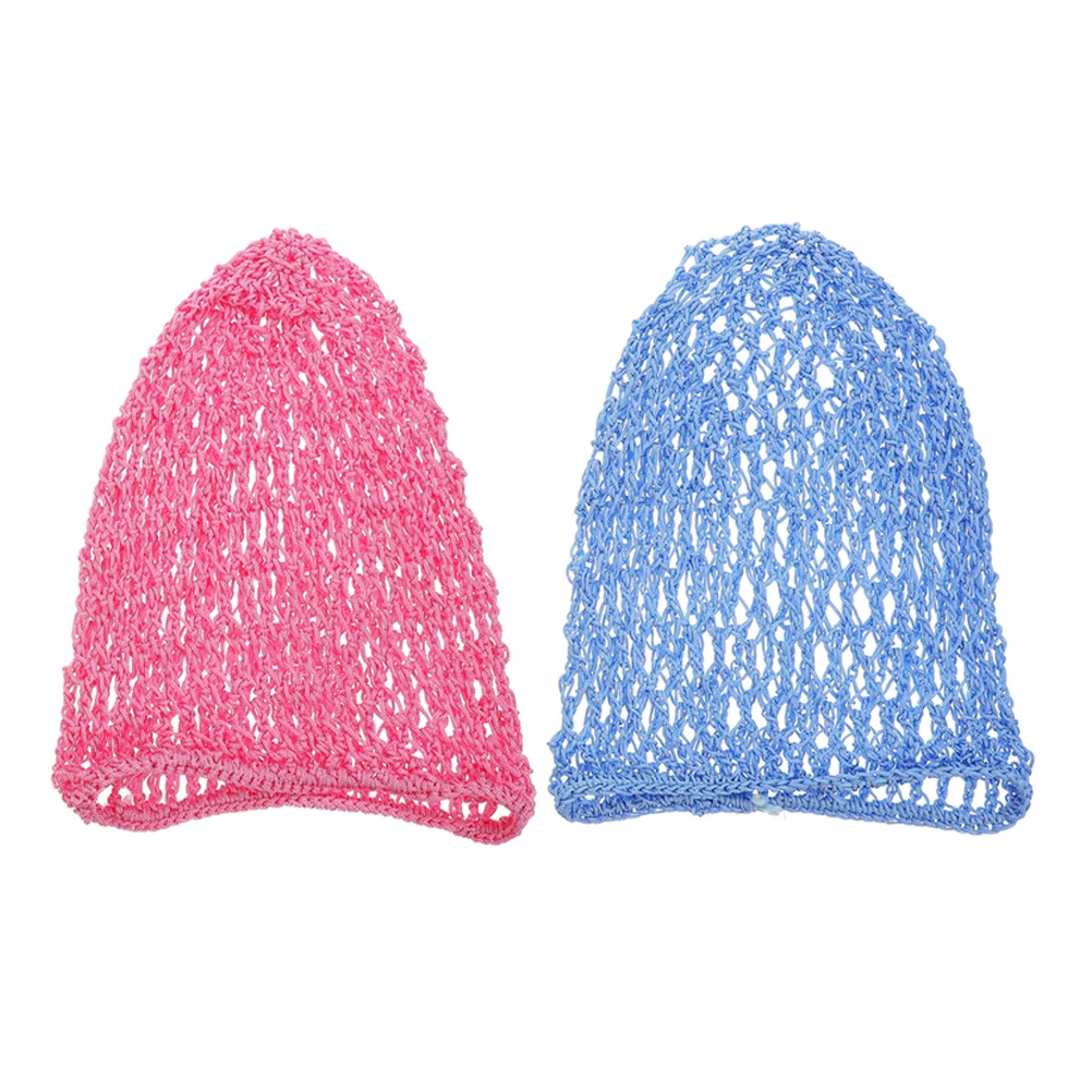 

2Pcs Crochet Hair Net for Women Sleeping Hairnet Mesh Cap Breathable Hair Cover for Bed Bath Makeup Sleeping Hairnet