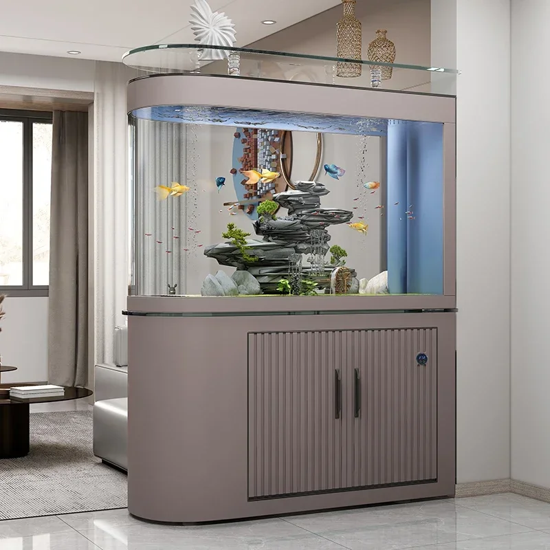 

Arowana Fish Tanks Aquariums Cabinet Multifunction Living Room Glass Aquariums Modern Simple Design Pet Products Acquario LLAQ