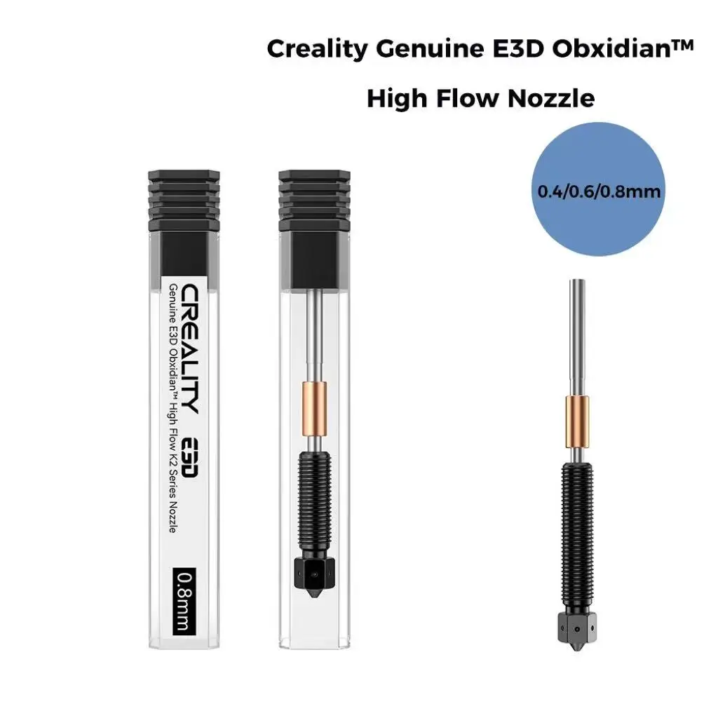 

Оригинальный обксидиан E3D серии Creality K2 ™ Сопло с высоким расходом 0,4/0,6/0,8 мм для аксессуаров для 3D-принтеров K2 Plus Creality Hi
