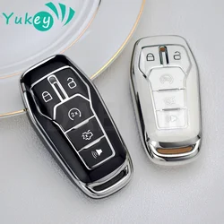 TPU Silber Gold Linie Schlüssel abdeckung Fall für Ford Fusion Mondeo Mustang F-150 Explorer Edge 2015-2020 Schlüssels chutz Shell Fob