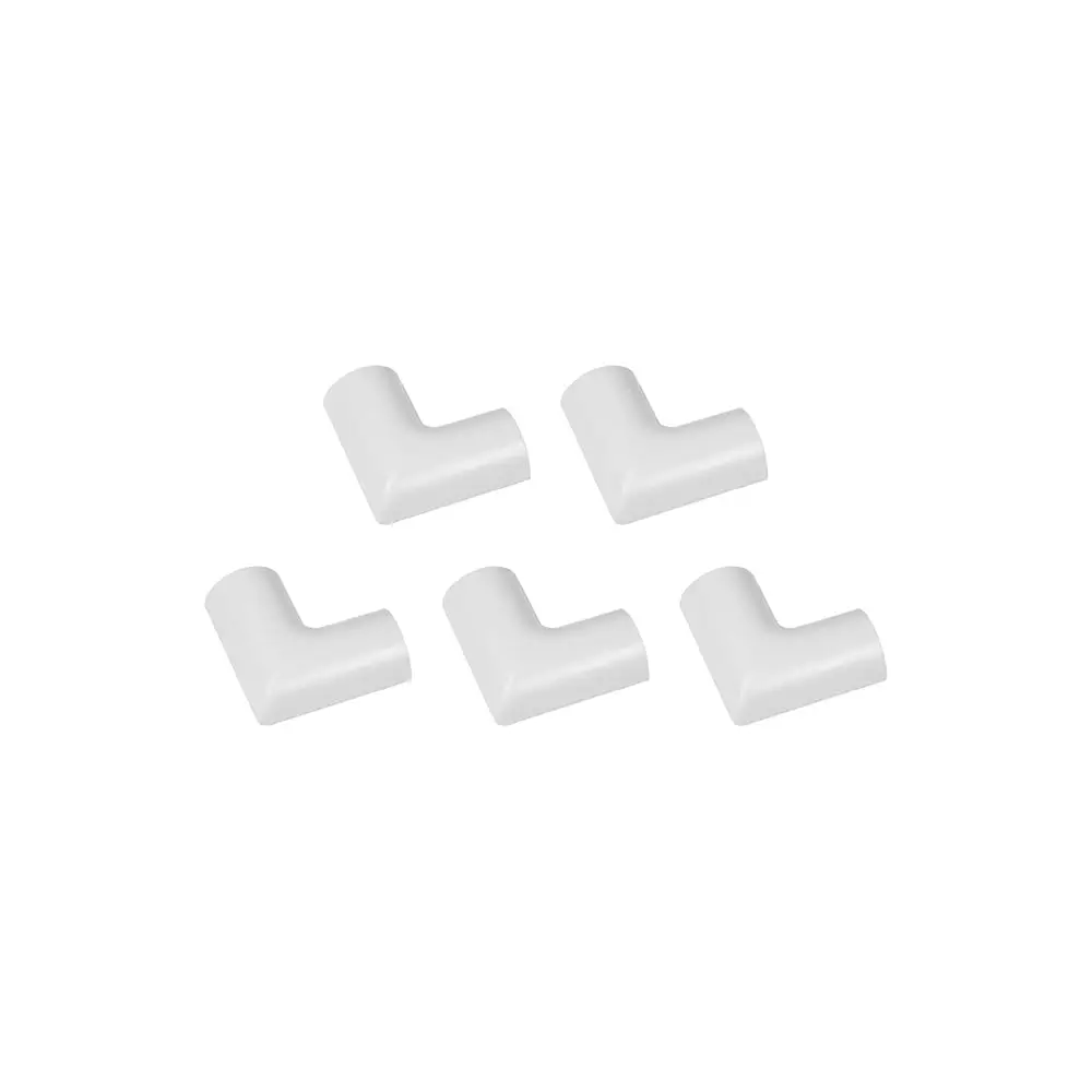 

Medium Cable Raceway Flat Bend, for use with 1.18\ (W) x 0.59\ (H) Cable Cover - 5-Pack, White