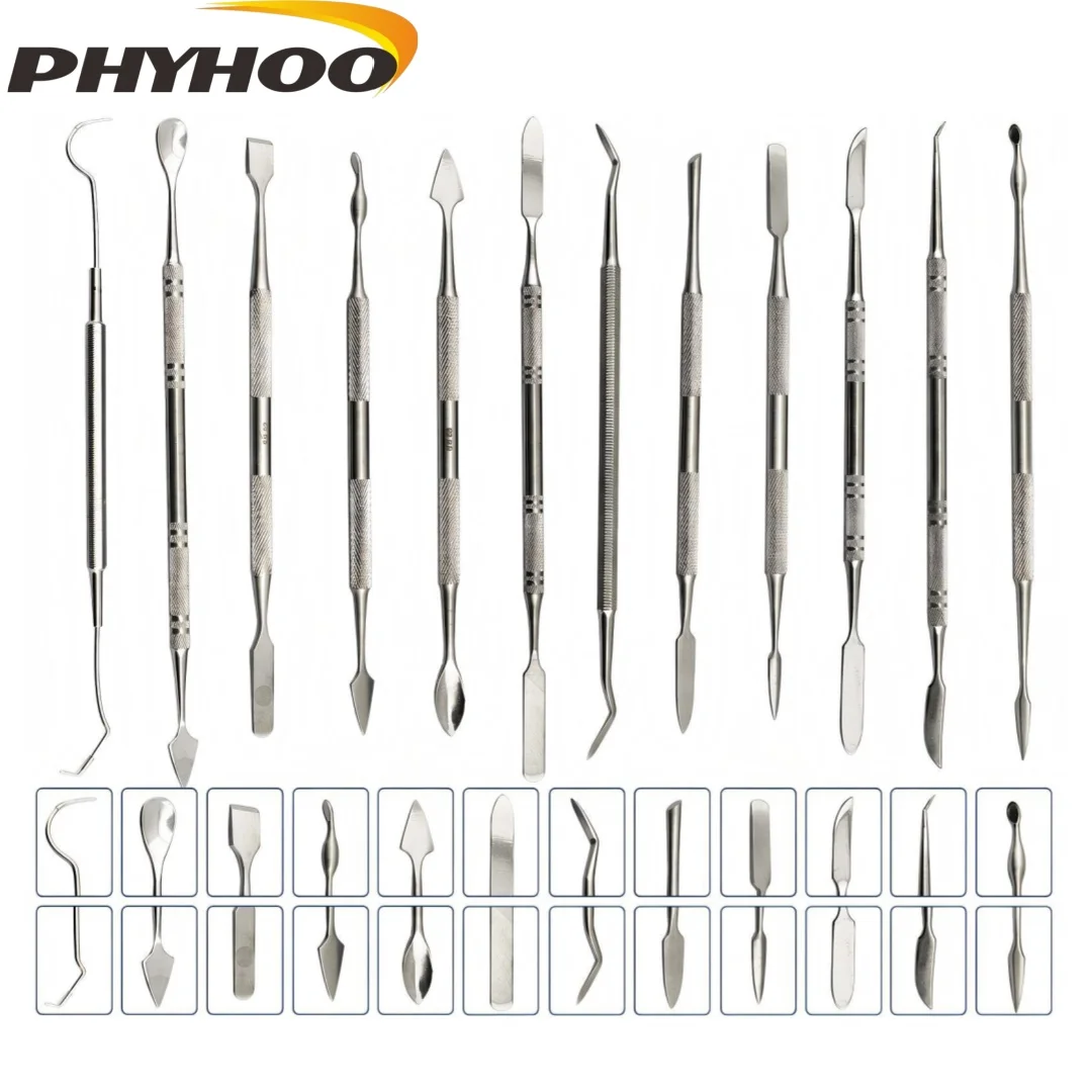 phyhoo-kit-de-escultura-em-cera-de-aco-inoxidavel-com-12-pecas-ferramentas-de-escultura-de-ponta-dupla-para-cera-argila-e-modelagem-de-polimeros-conjunto-profissional-de-arte-e-artesanato