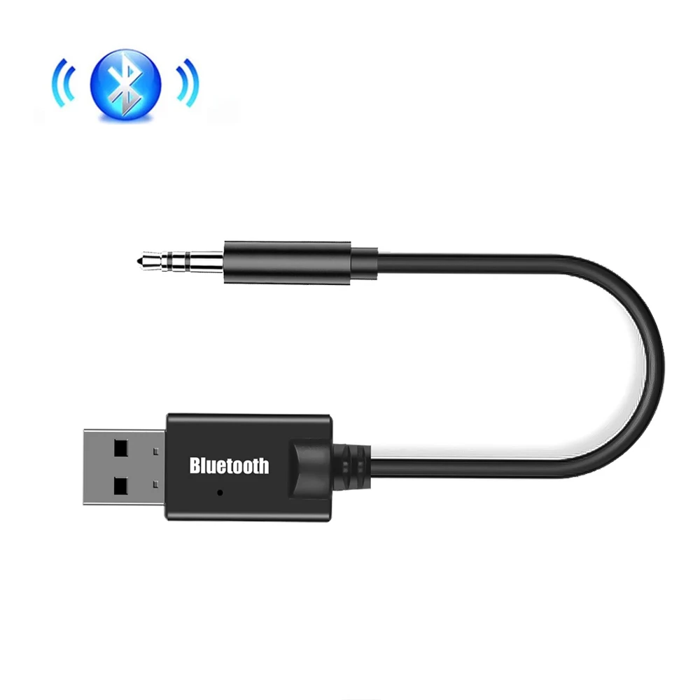 Whireless Bluetooth Receiver Car Kit Mini UBS 3.5MM Jack AUX Audio MP3 Music Dongle Adapter Handsfree for Car Speaker