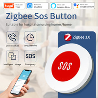 Tuya ZigBee SOS Emergency Button Wireless Switch Touch Call Emergency SOS WiFi Portable Button Elderly Kids Mobile Connection
