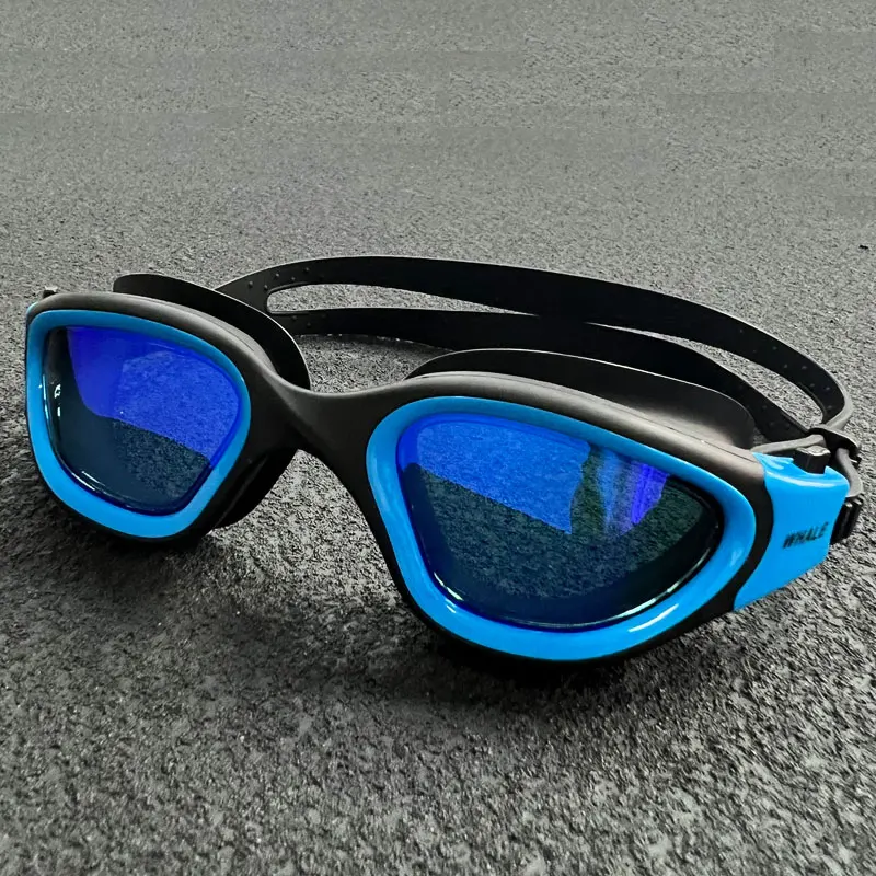 Lentille de protection UV anti-buée pour adultes, lunettes de natation pour hommes et femmes, étanche, réglable, silicone, lunettes de natation avec sac