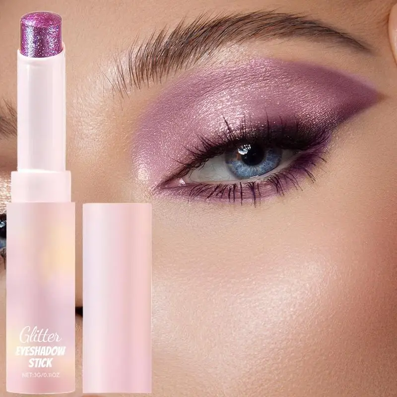 6 colori Glitter Ombretto Trucco Gelatina di cristallo Smalto Stick Eye-liner Shimmer Glitter Matte Neutro Marrone Ombretto Matita Pastello