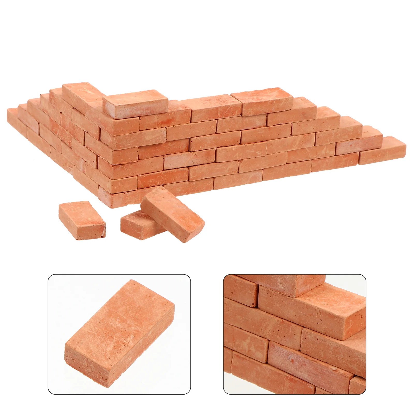 

50 Pcs Simulated Brick Purple Wallpaper DIY Toy Micro Decoration Accessory Ornaments Clay Toddler Mini Garden Kit Simulation