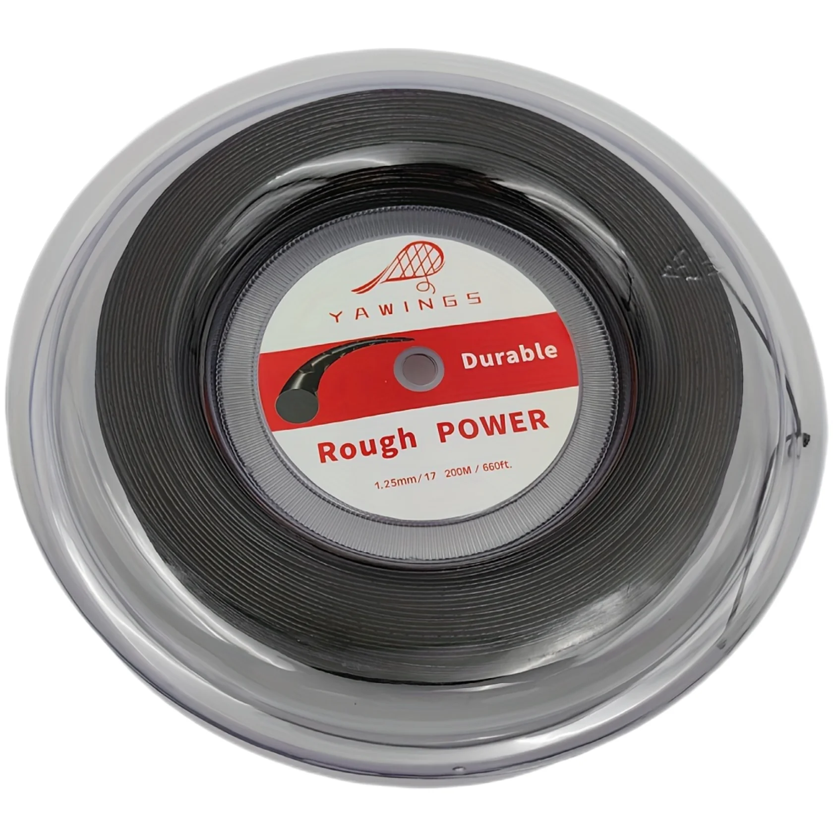 Luxilon Black Polyester Power Rough Tennis Racquet String 200M 1.25mm for