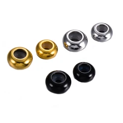 10pcs/lot Stainless Steel Stopper Clip Beads Charms with Rubber inside Fit For DIY Charm Bracelets necklaces For Jewelry Making