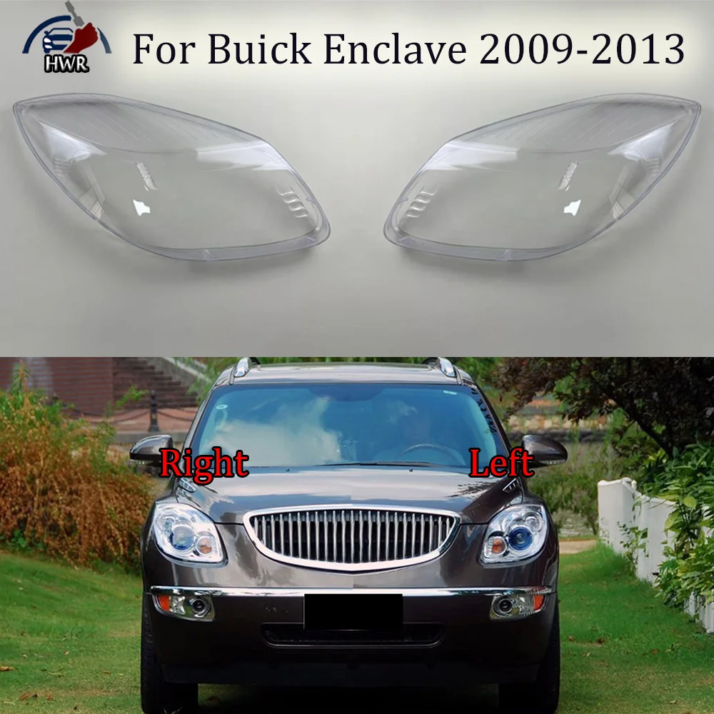 For Buick Enclave 2009 2010 2011 2012 2013 Headlight Cover Transparent Headlamp Shell Lens Replace Original Lampshade Plexiglass