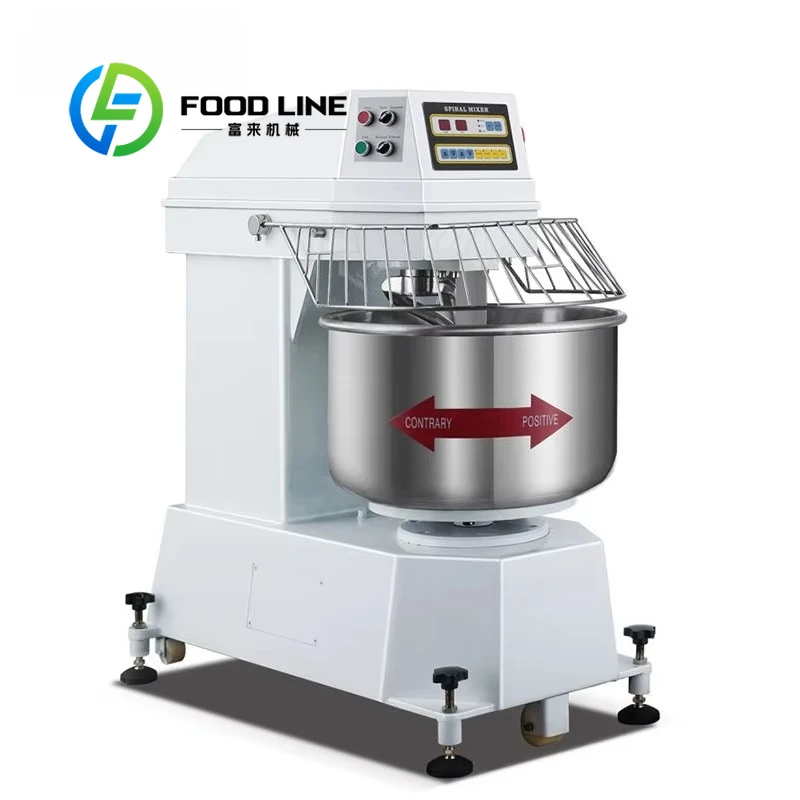 Commercial Industrial Noodle Bread Spiral Dough Mixer 25 50 100 kg 250l 25kg 50kg 100kg 150kg 200kg Flour Mix Machine for Bakery