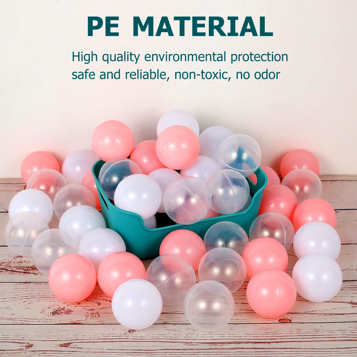 50 Pcs Ocean Ball Kids Swimming Pit Toy BPA Free Colorful Fun Ball Anti-Stress Macaron Ocean Ball Kids Room Outdoor Decoration