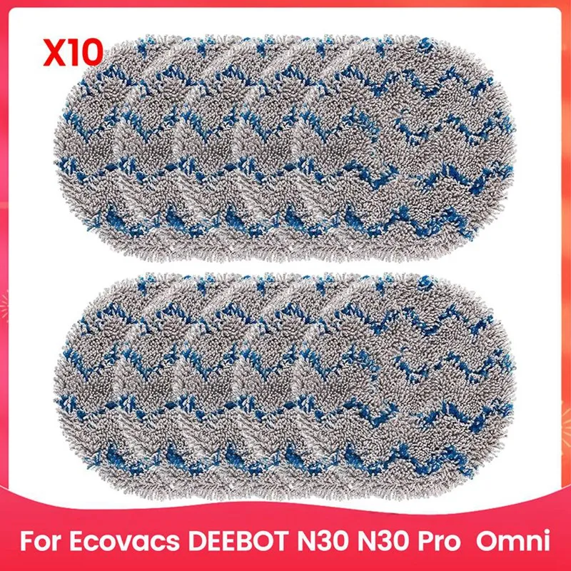 Y42A-Mop Pads Replacement For Ecovacs DEEBOT N30, N30 Pro ,Omni Robot Vacuum Cleaner, Washable, Reusable, Replacement Parts