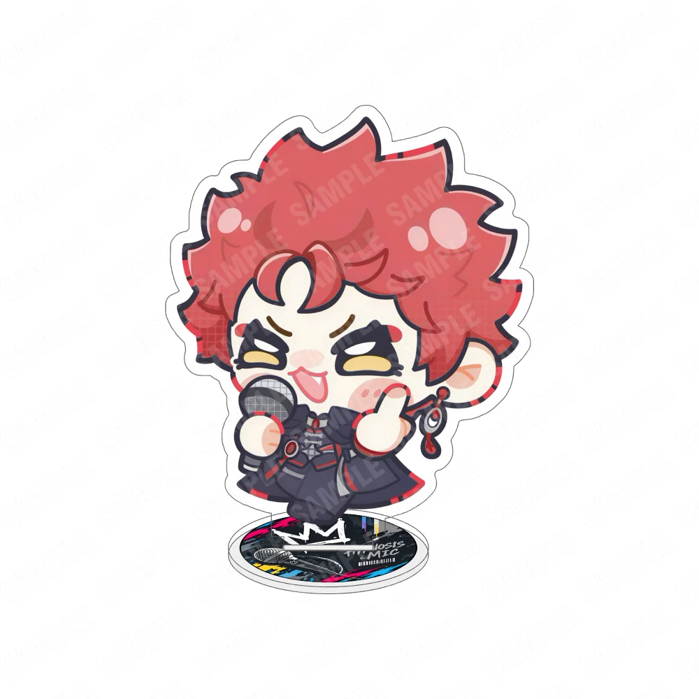 Anime Hypnosis Mic 10CM Double Sided Acrylic Stand Keychain Ichiro Samatoki Ramuda Cute Winged Chibi Rap Gift for Fans