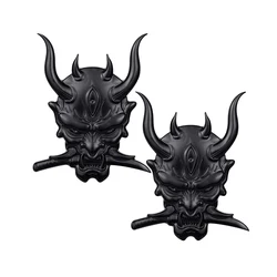 2x Japanese Oni Samurai Sticker Car Sticker Devil Death Decal Fit for Vehicle Car Tuning Styling Decoration Sticker