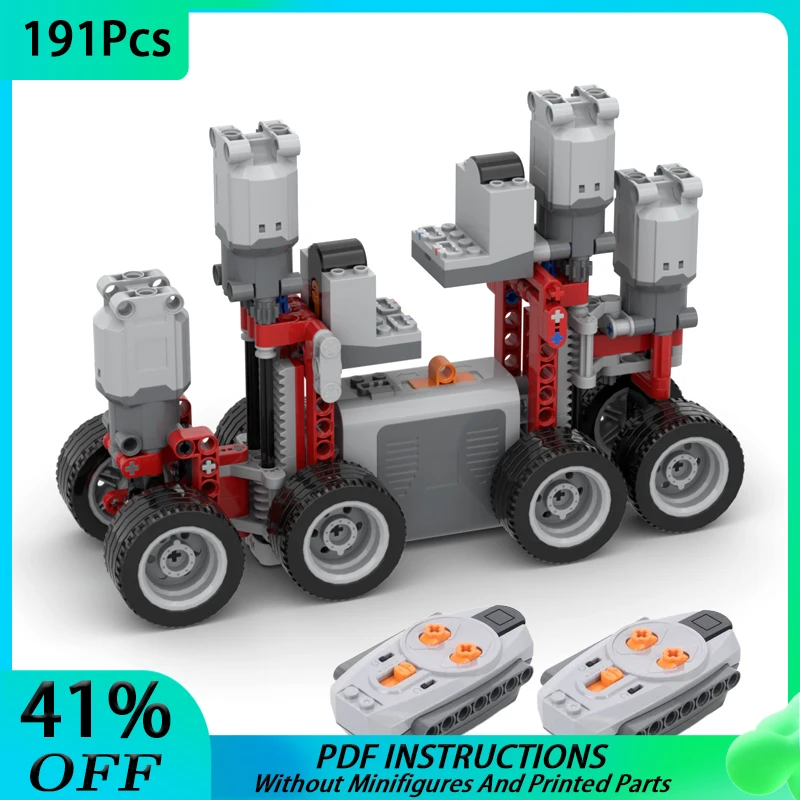 MOC Technical Stair Climber RC Car Creative Building Blocks DIY Assembled Brick Educational Construction Christmas Kid Toy Gifts