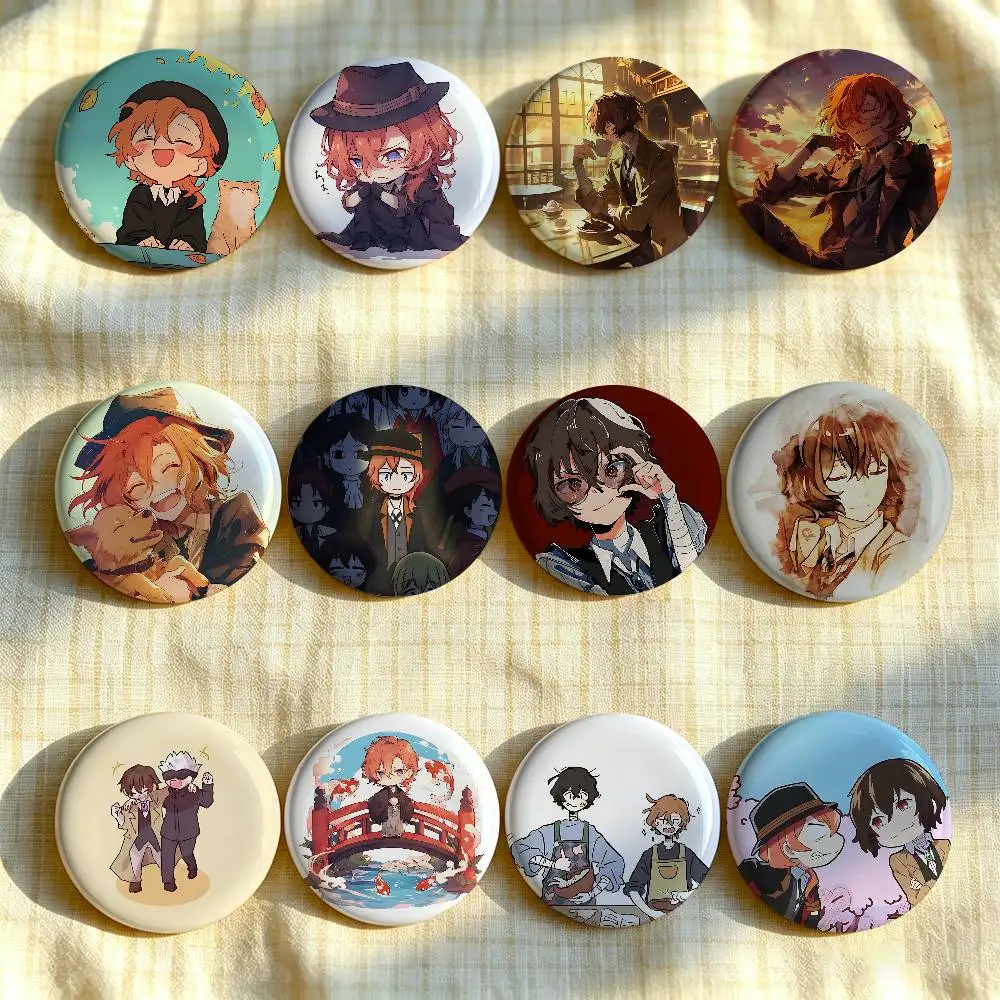 Bungo Stray Dogs Badge Pins For Friend, Backpack, Clothing, Collectible Accessories, Jewelry Gift