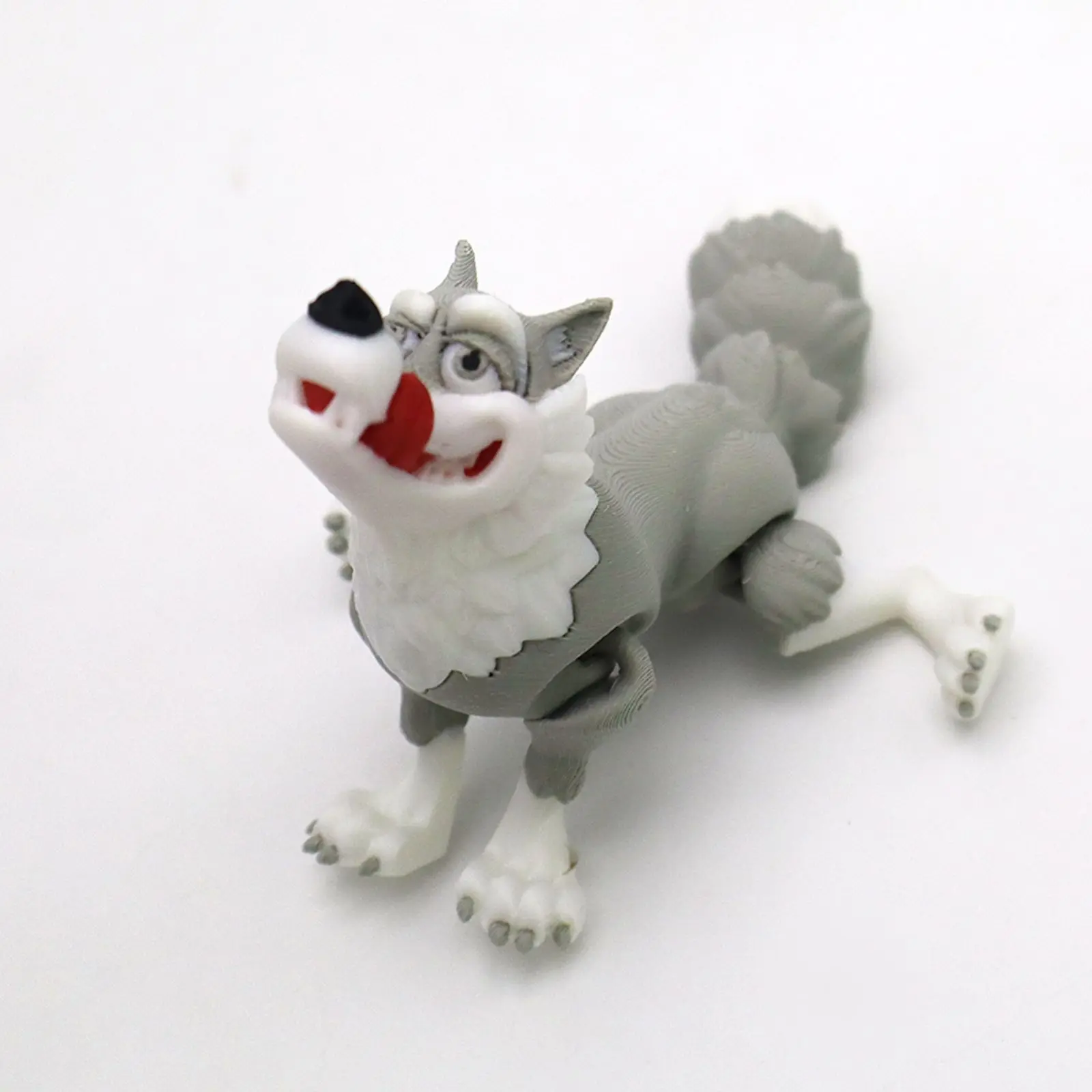 Mini ornement de loup imprimé en 3D, modèle Animal mobile, figurine bionique, jouets pour enfants, ornement de maison, artisanat, nouveauté, cadeau de vacances