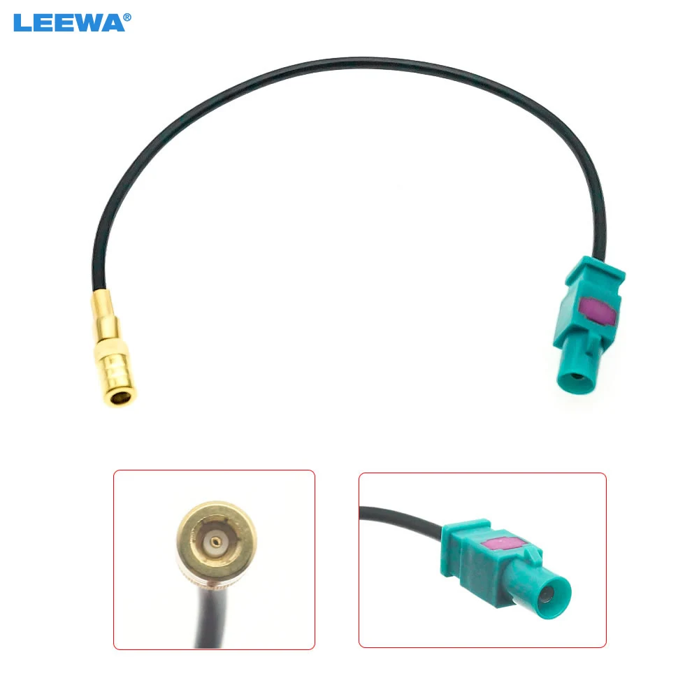 LEEWA Car 23cm FAKRA Connector Male To SMB Connector Fmale Wiring Cable  #CA7732