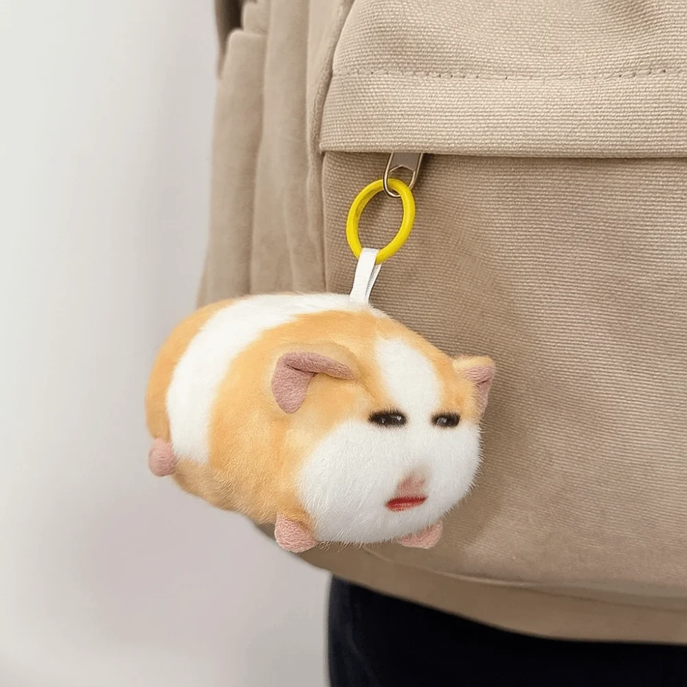

Adorable Creative Dutch Pig Pendant Vocal Soft Stuffed Animal Keyring Fluffy Kawaii Cartoon Pig Home Decoration