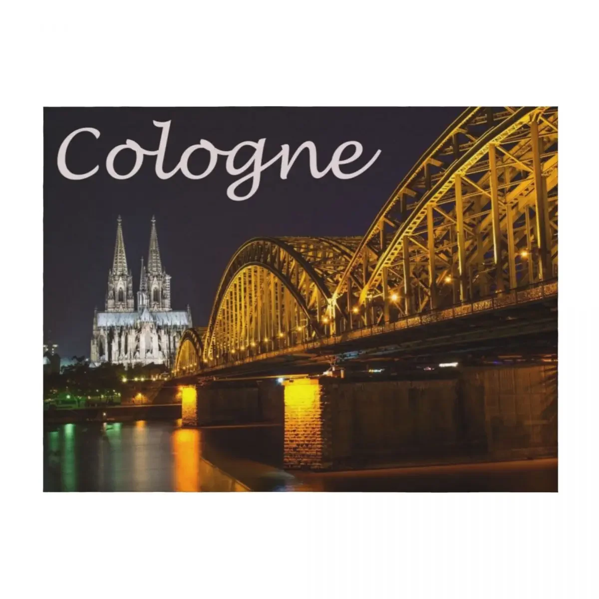 

Cologne Cathedral at Night - Stunning Photograph Throw Blanket Furrys bed plaid Comforter cosplay anime Blankets