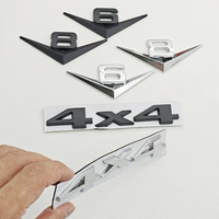 Metal Chrome Black Car Badge V6 Sticker V8 Emblem 4x4 Logo Fender Trunk Decal Accessories For JEEP Cherokee Wrangler WJ WK Grand