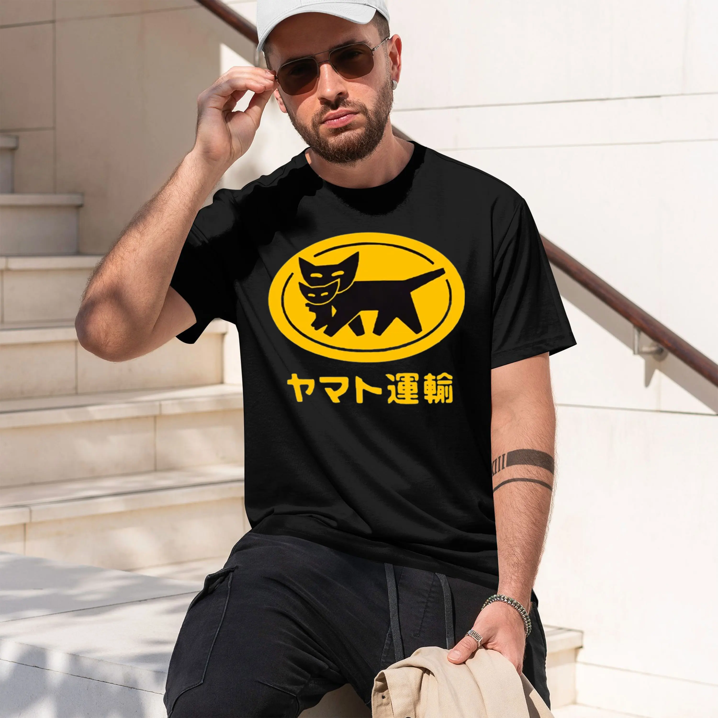 Yamato Transport Kuroneko T Shirts Men  Printing T Shirt Man Funny T-Shirt Streetwear Harajuku Tshirt  Tops Tees Shirt 2026 New
