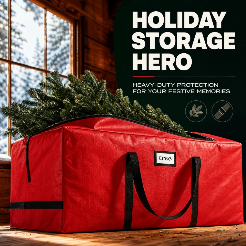 65/48inch Christmas Tree Storage Bag, Large Capacity PVC Bag for Clothes Sundries Home Outdoor Storage
