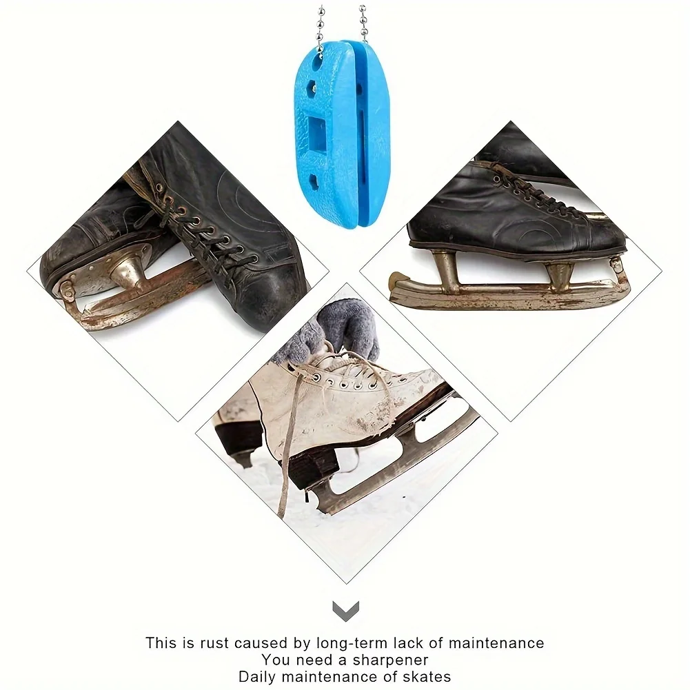 Sandstone Ice Skate Double-sided Sharpener, Portable Ice Hockey Shoe Blades Sharpening Tool Accessories，Sharpening Tool image 4