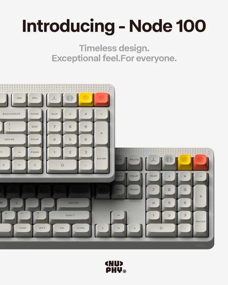 NuPhy Node100 ワイヤレスメカニカルキーボード 100キー RGB