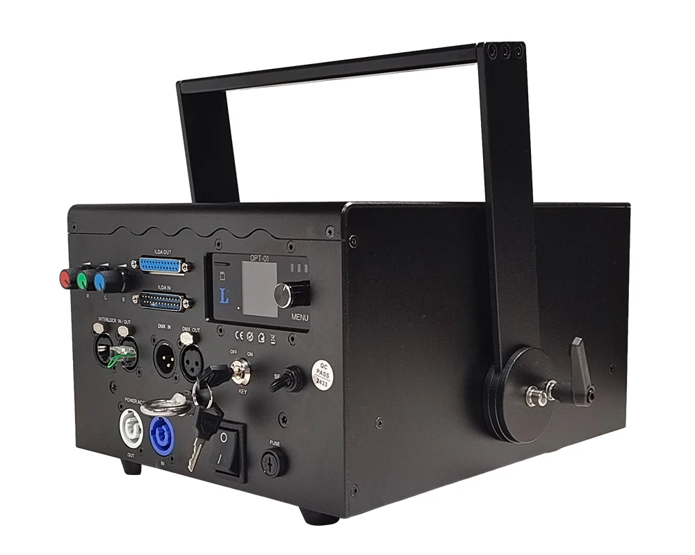 PR10000-RGB Optlaser Newest 10W RGB Animation Laser with Great Divergence Alignment Windows