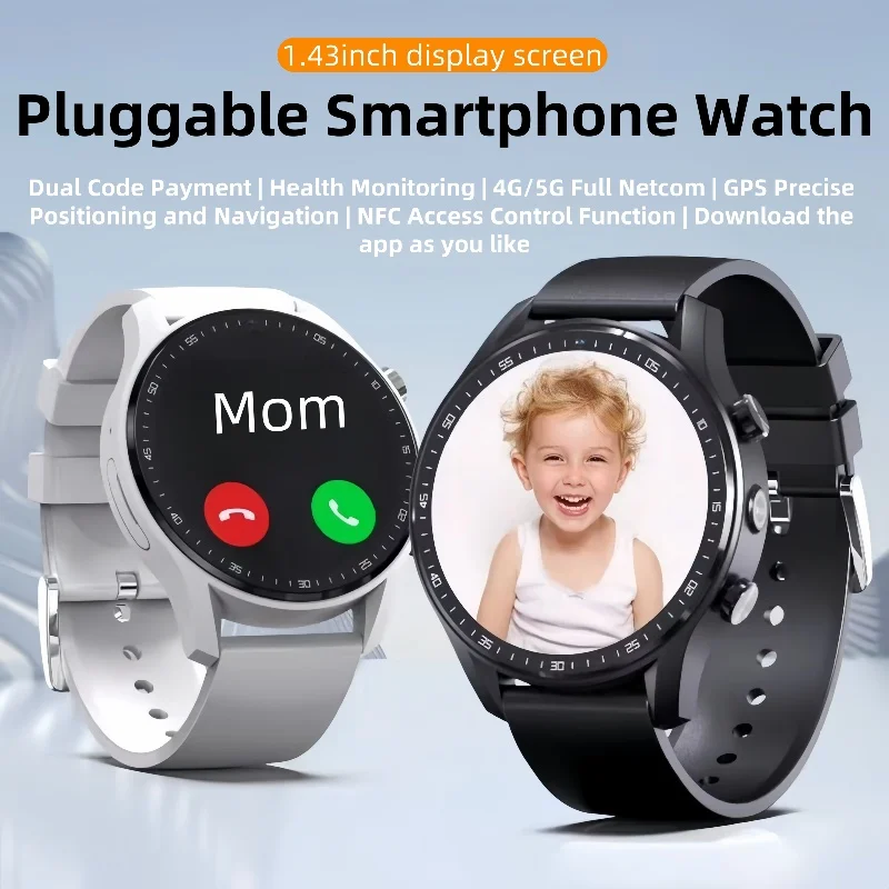 

4G Android dual camera video call SIM card smartwatch 128GB with WiFi GPS waterproof function Google Play Store
