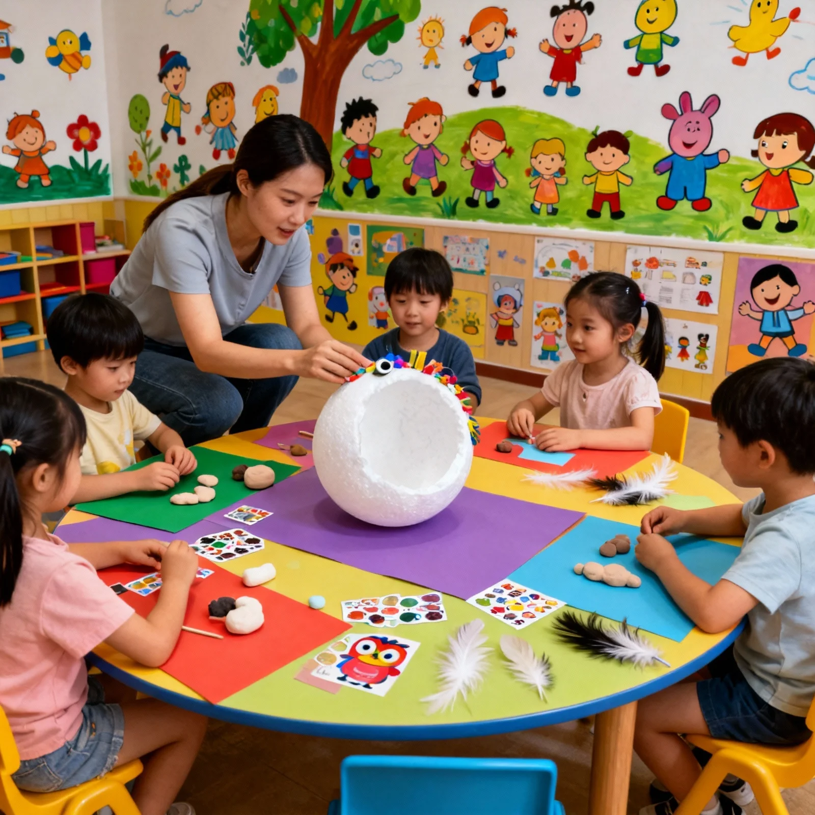 

White Foam Round Hollow DIY Wedding Party Craft Decoration Foam Balls for DIY Handmade Ornaments Handmade Craft Materials