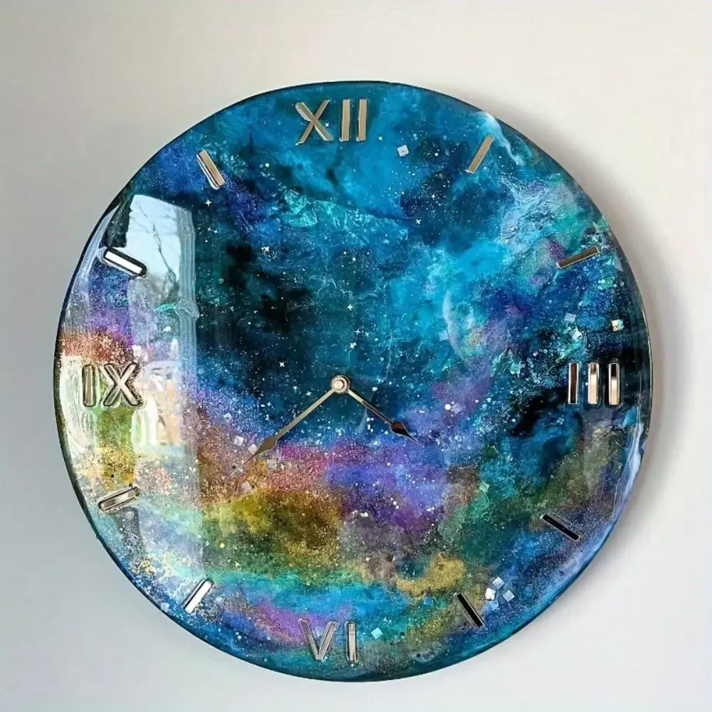 

1 комплект, большие круглые римские цифры, набор силиконовых форм для часов, ювелирные изделия ручной работы своими руками, настенные и домашний декор с эпоксидной смолой