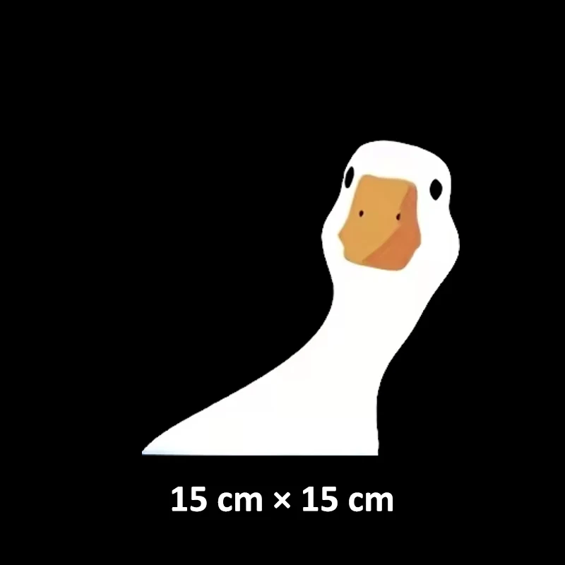 Cute Peeking Goose Vinyl Car Sticker Cartoon Animal Decal Waterproof For Car Window Bumper Motorcycle Laptop Decor