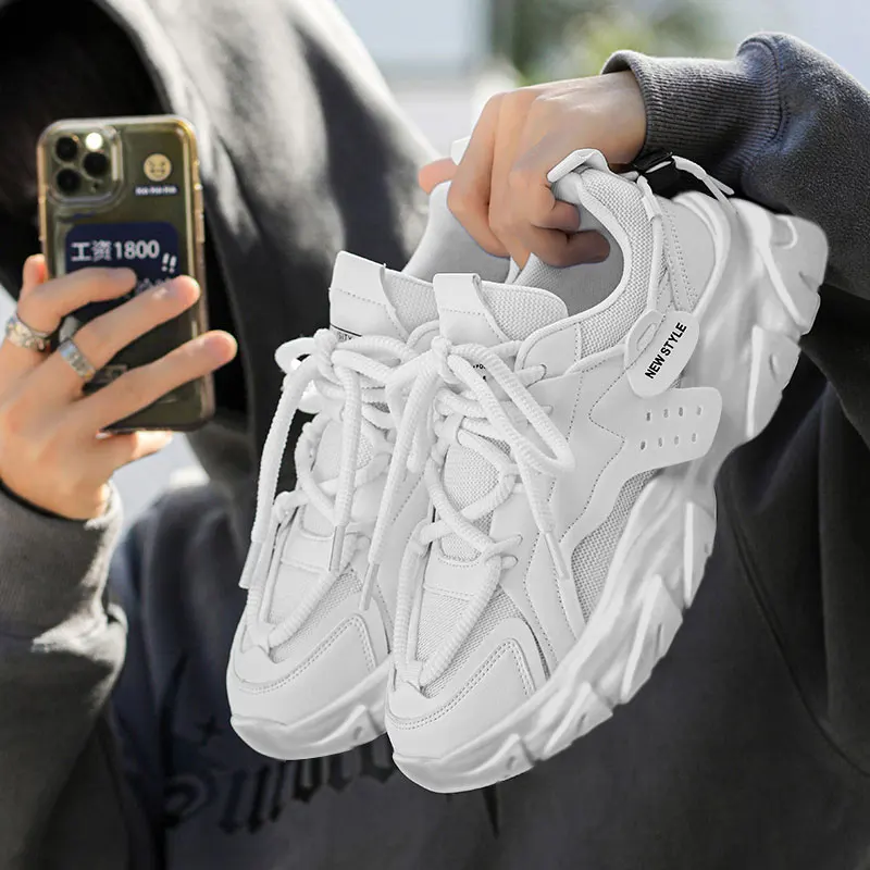 حذاء رجالي تنفس سميكة سوليد أحذية رياضية كاجوال في الهواء الطلق الجري أربعة مواسم جديد تنس الرجال باطن لينة الراحة الذكور أحذية رياضية #6