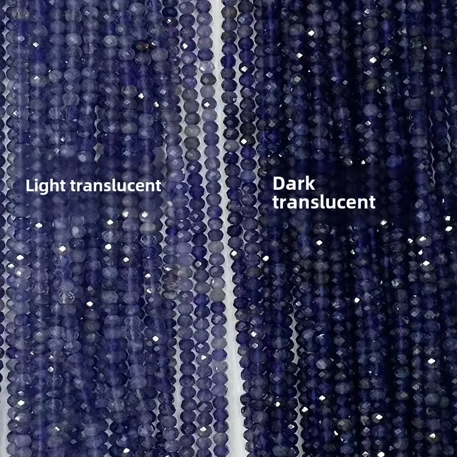 

Натуральный синий иолит, рондель, 38 см, свободные бусины для изготовления ювелирных изделий, дизайн, модный камень, женское ожерелье «сделай сам», оптовая продажа