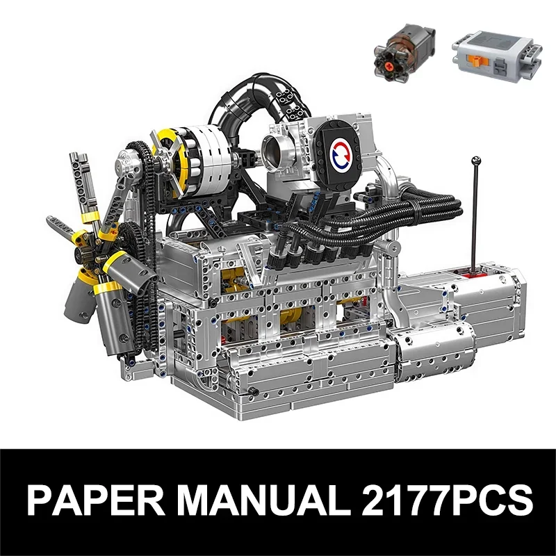 

MOULD KING 10214 Personalized Rotary engine MOC Model Blocks Bricks Assembly Collectible Toys Christmas Gift For Adults Kids