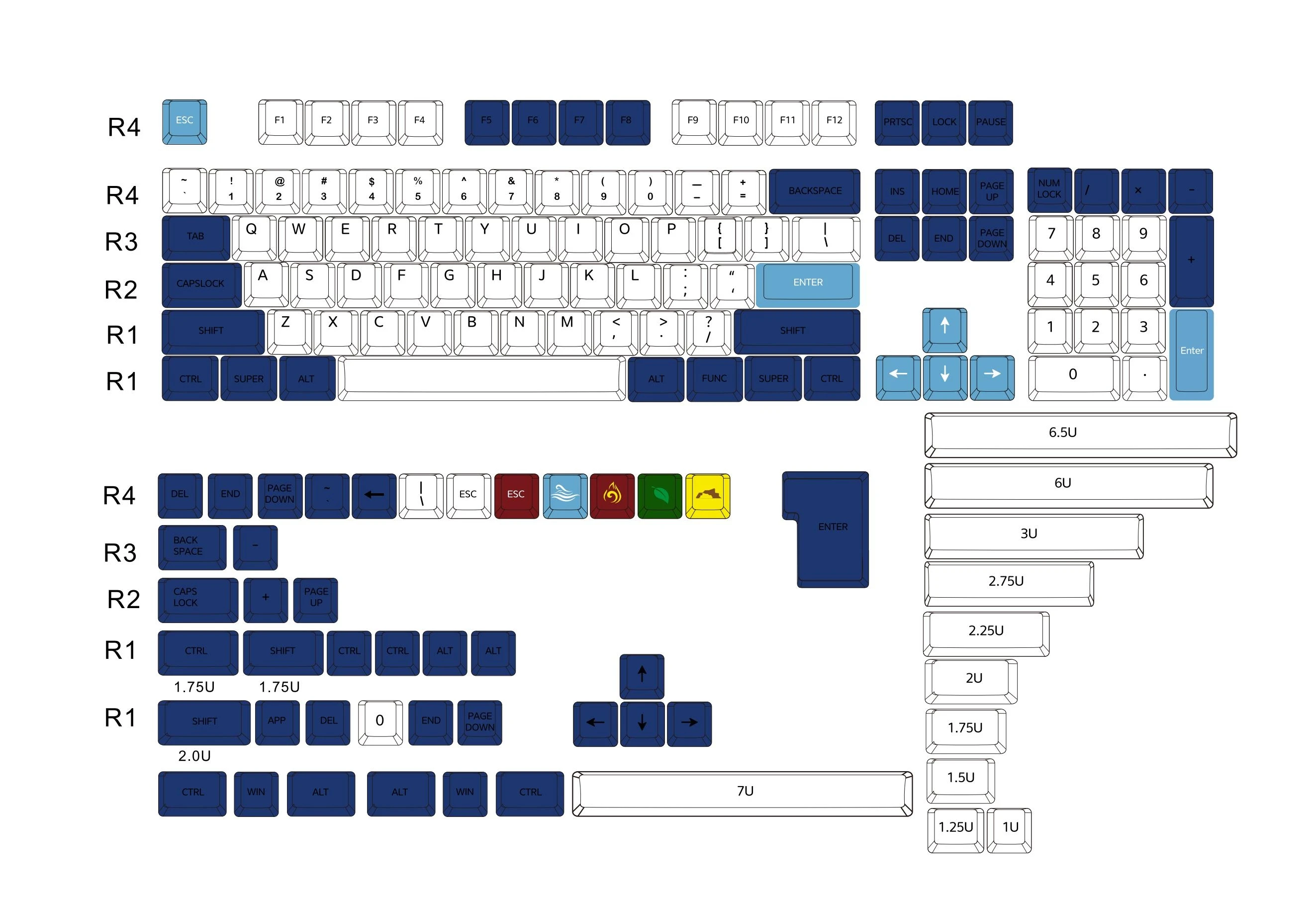 Imagem -04 - Gmky-inglês Coreano Japonês Keycaps Cherry Profile Keycap Tintura-sublimação Grosso Pbt Keycaps para mx Switch Teclado Mecânico