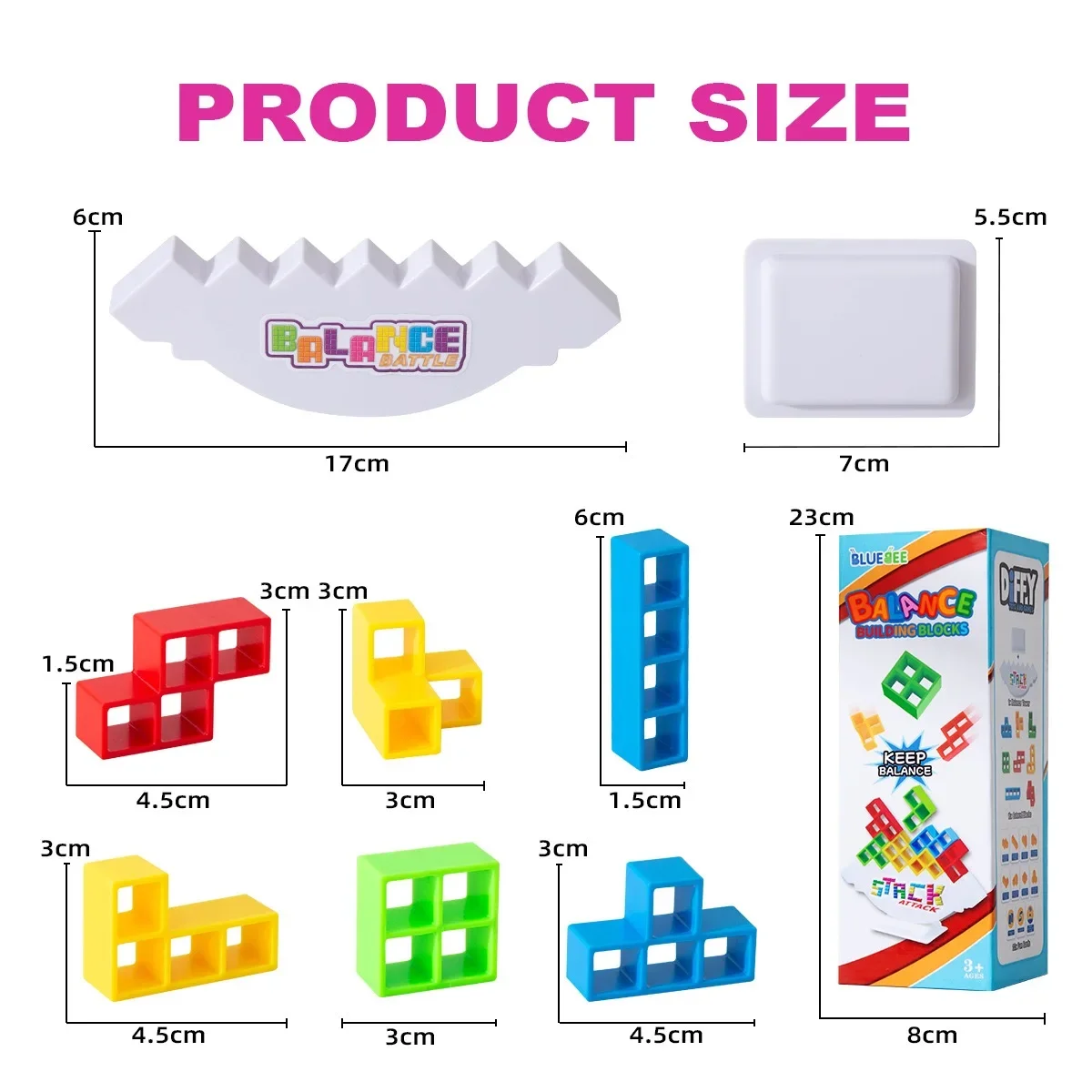 Kids puzzle building blocks brick toy balance stacked tetra tower game high quality Russian building blocks Kid Desktop Toy